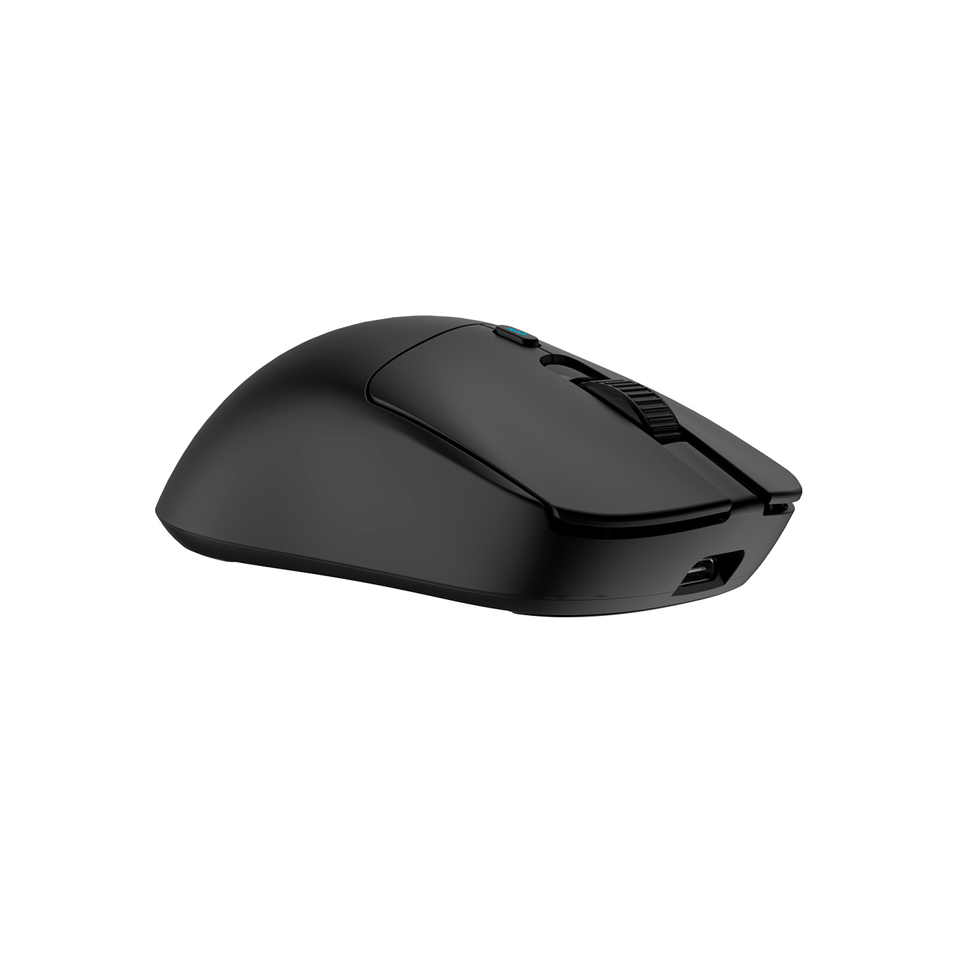 Rato Gaming sem fios vista lateral preta