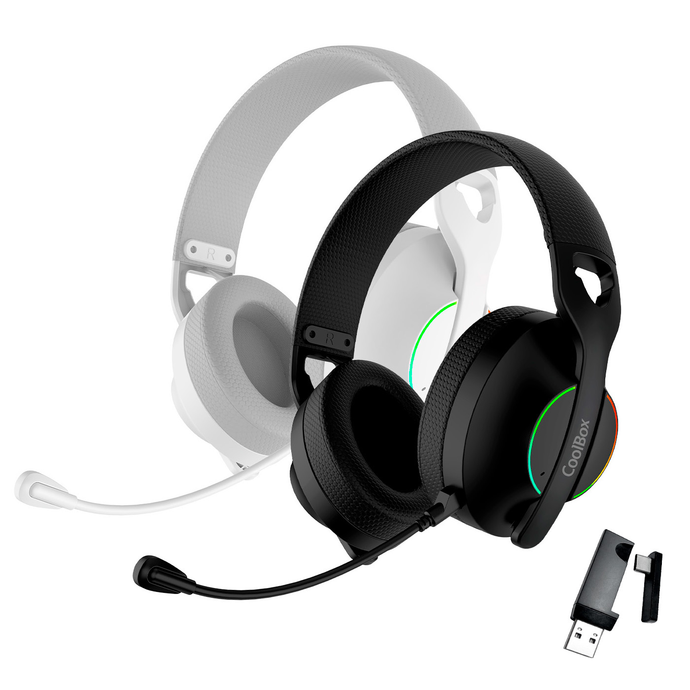 Auriculares inalámbricos WB01 RGB con micrófono