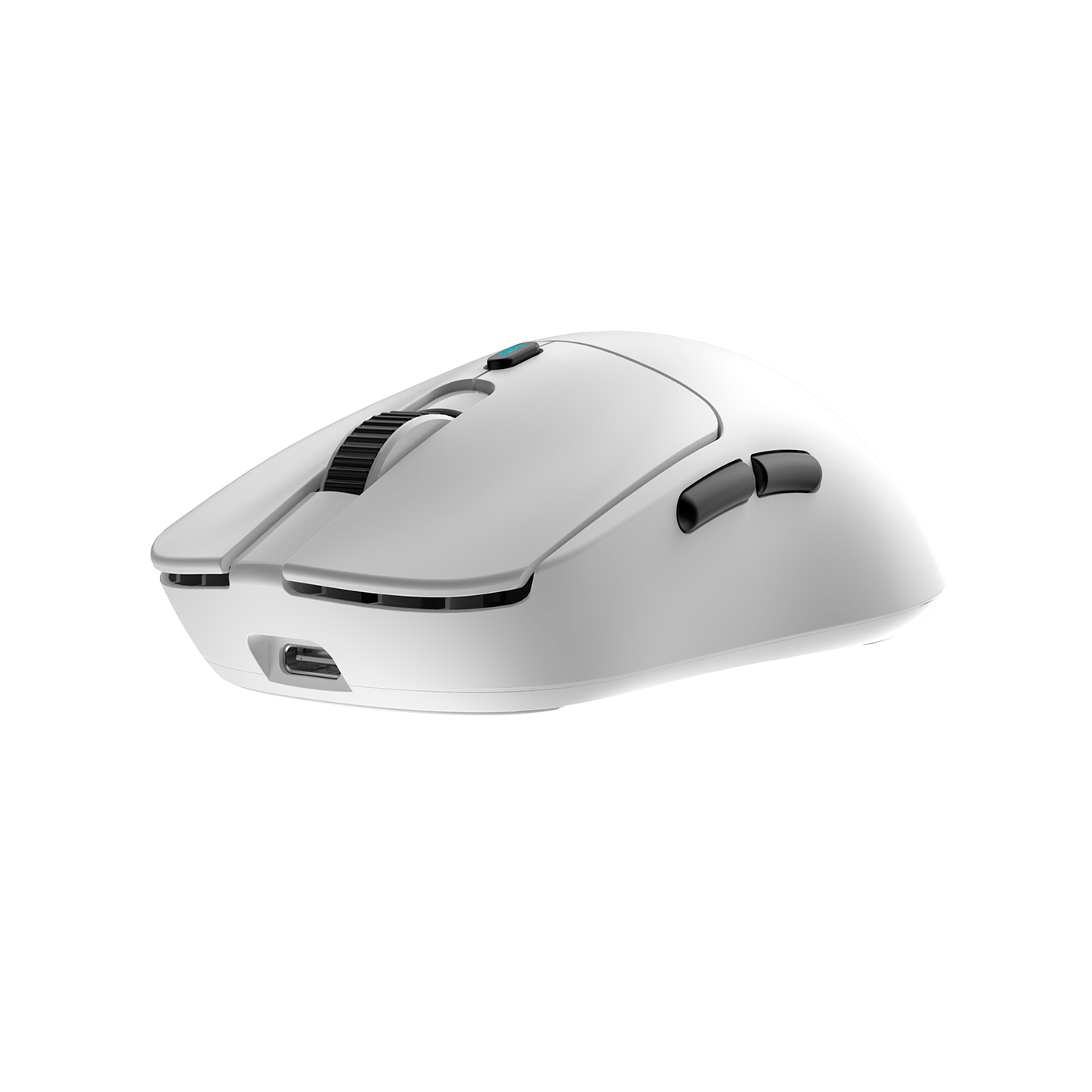 Rato Gaming sem fios branco lateral