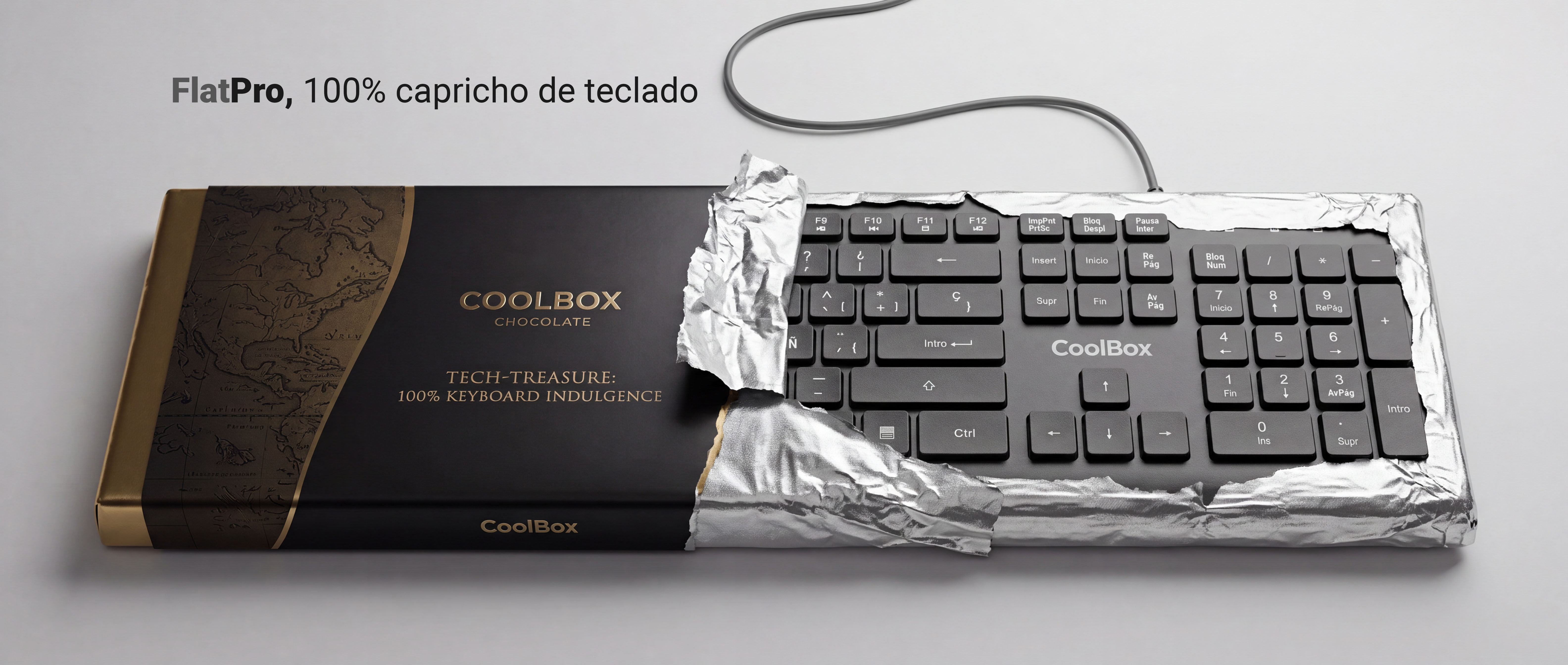 Banner Teclado Chocolate creativo